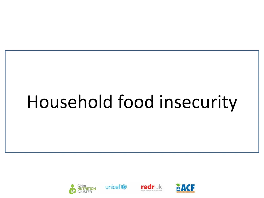 household food insecurity