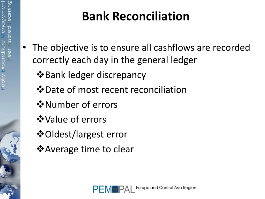 bank reconciliation