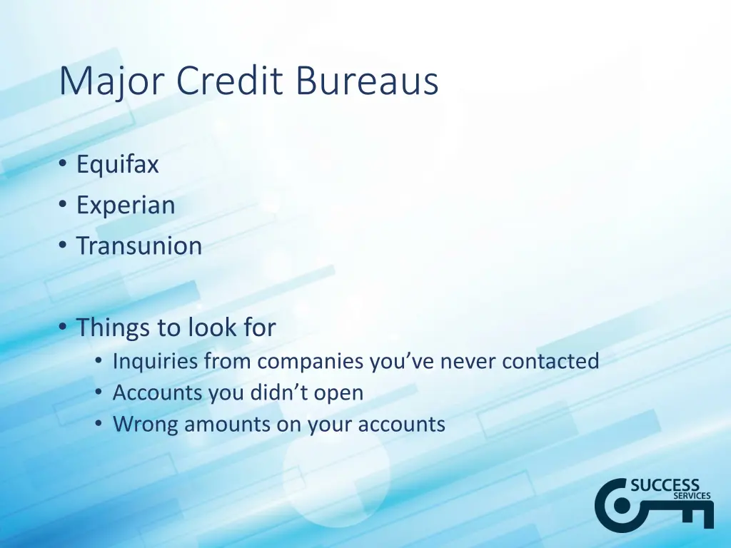 major credit bureaus