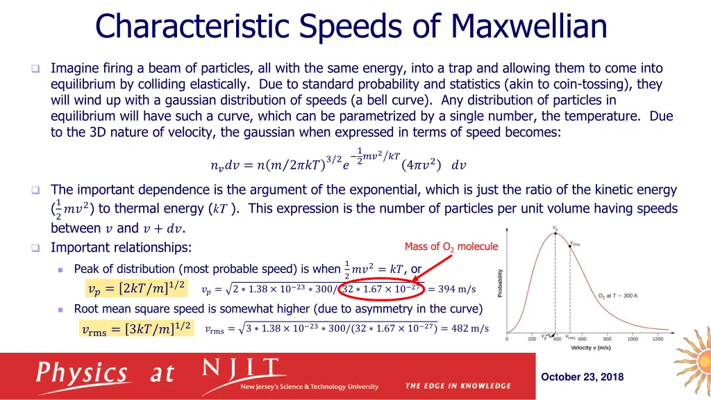 characteristic speeds of maxwellian