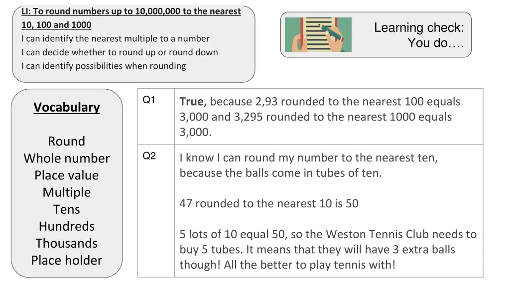 li to round numbers 1