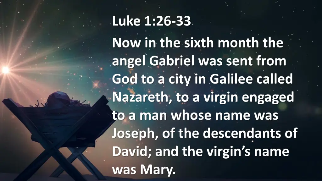 luke 1 26 33 now in the sixth month the angel