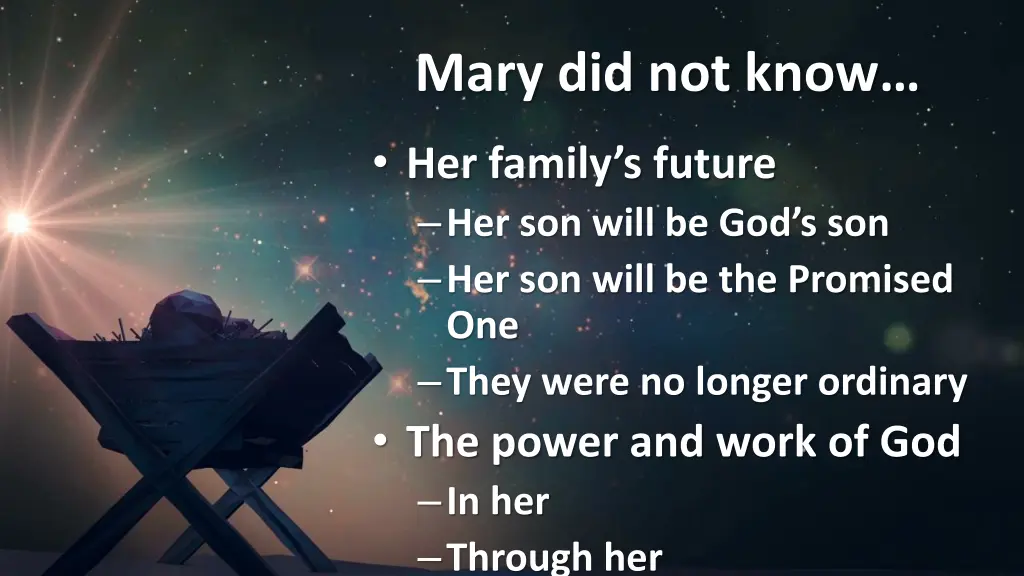 mary did not know 1