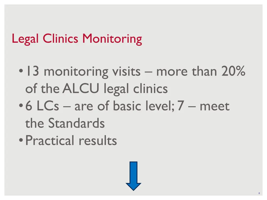 legal clinics monitoring