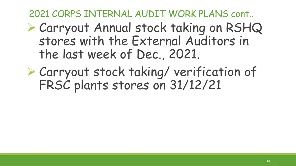 2021 corps internal audit work plans cont 3