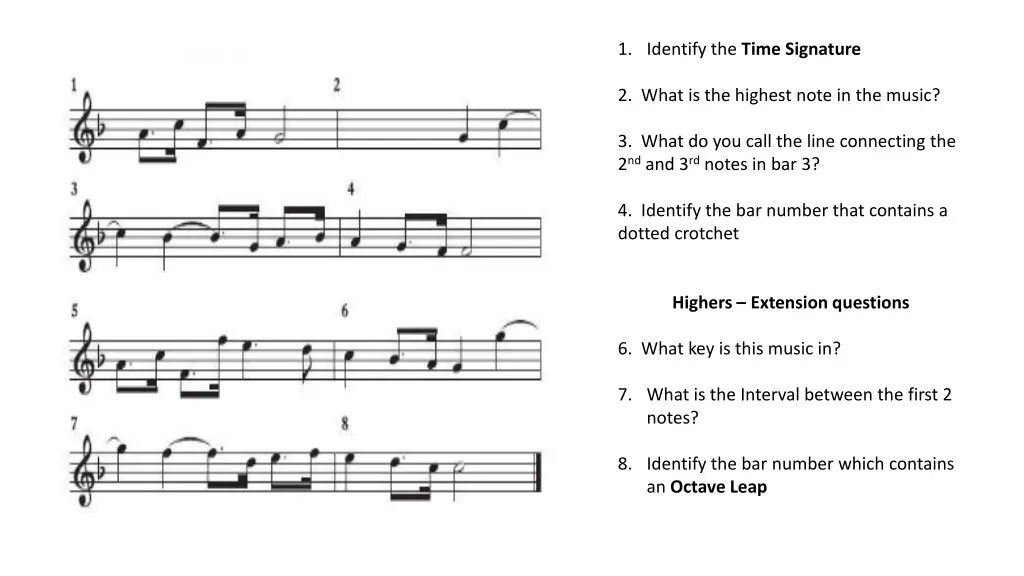 1 identify the time signature 2