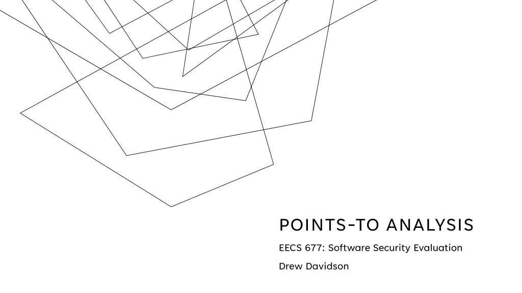 points to analysis eecs 677 software security