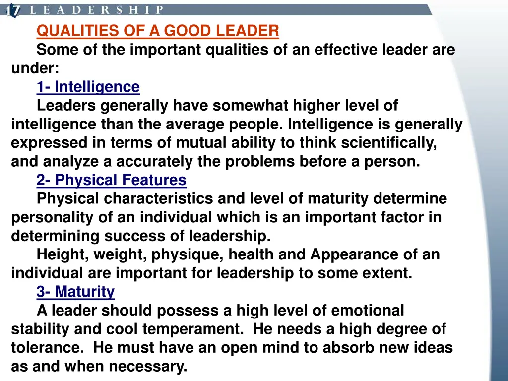 qualities of a good leader some of the important