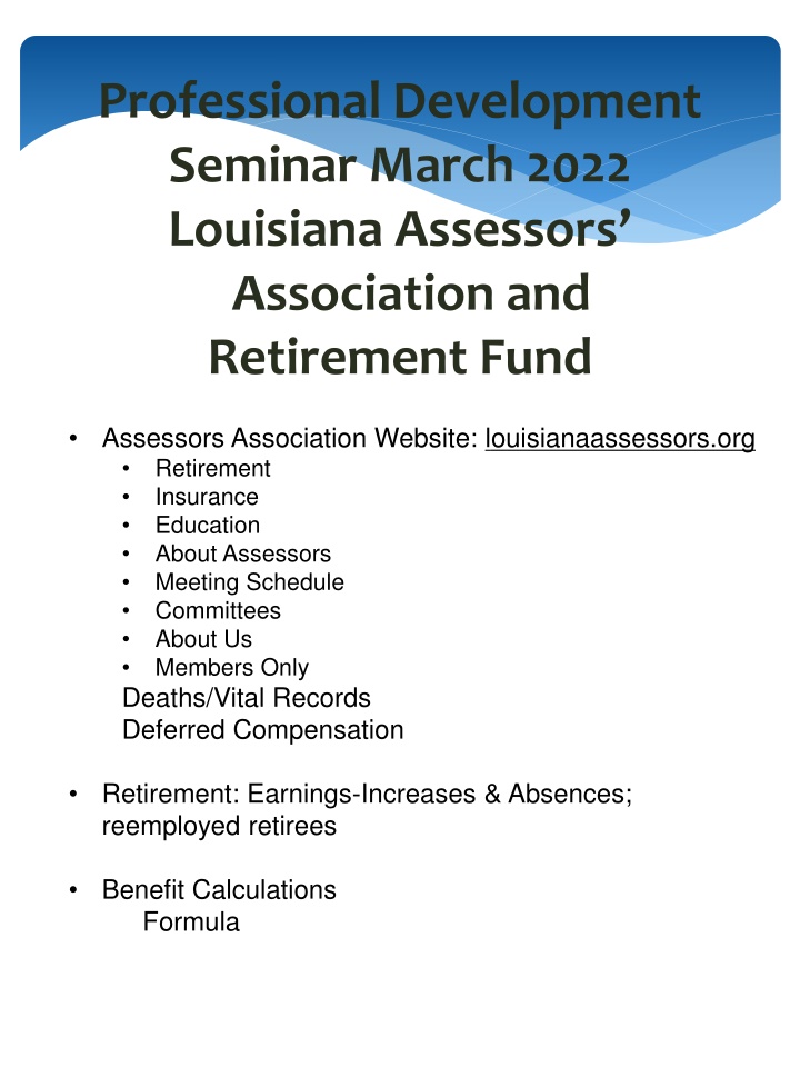 professional development seminar march 2022