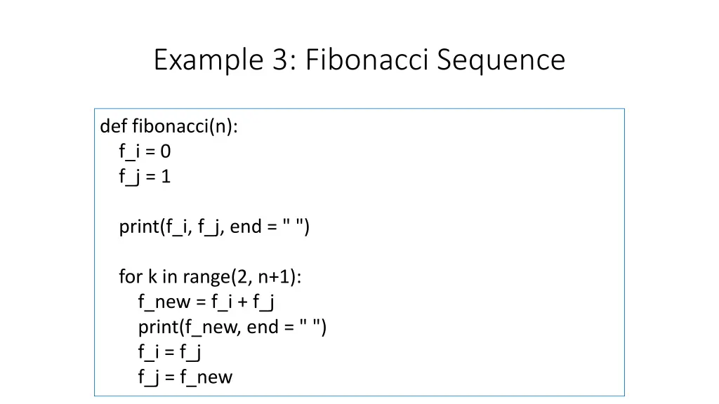 example 3 fibonacci sequence 1