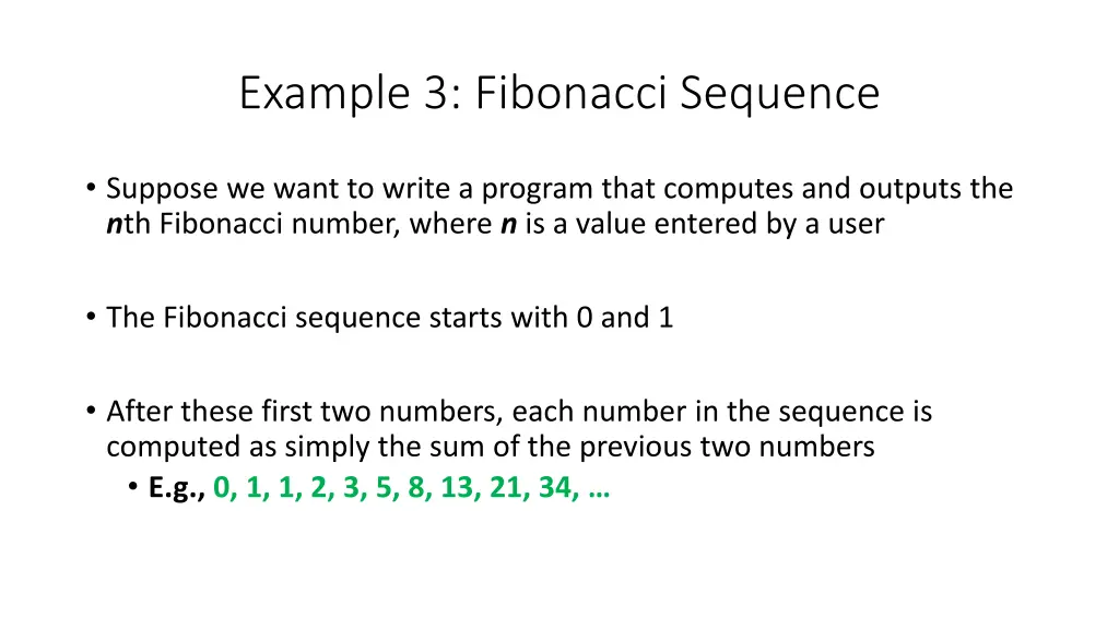 example 3 fibonacci sequence