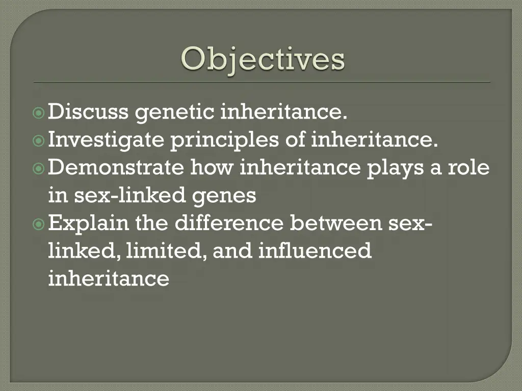 discuss genetic inheritance investigate 1