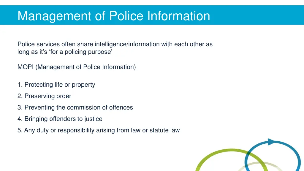 management of police information