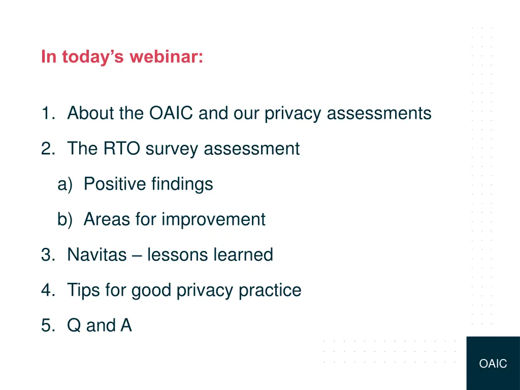 in today s webinar