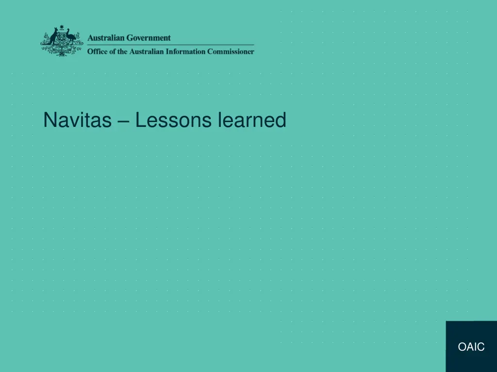 navitas lessons learned