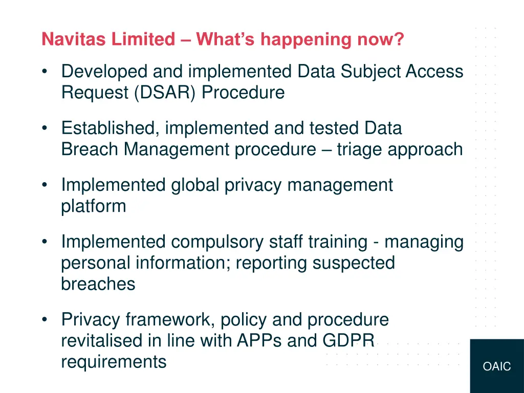 navitas limited what s happening now