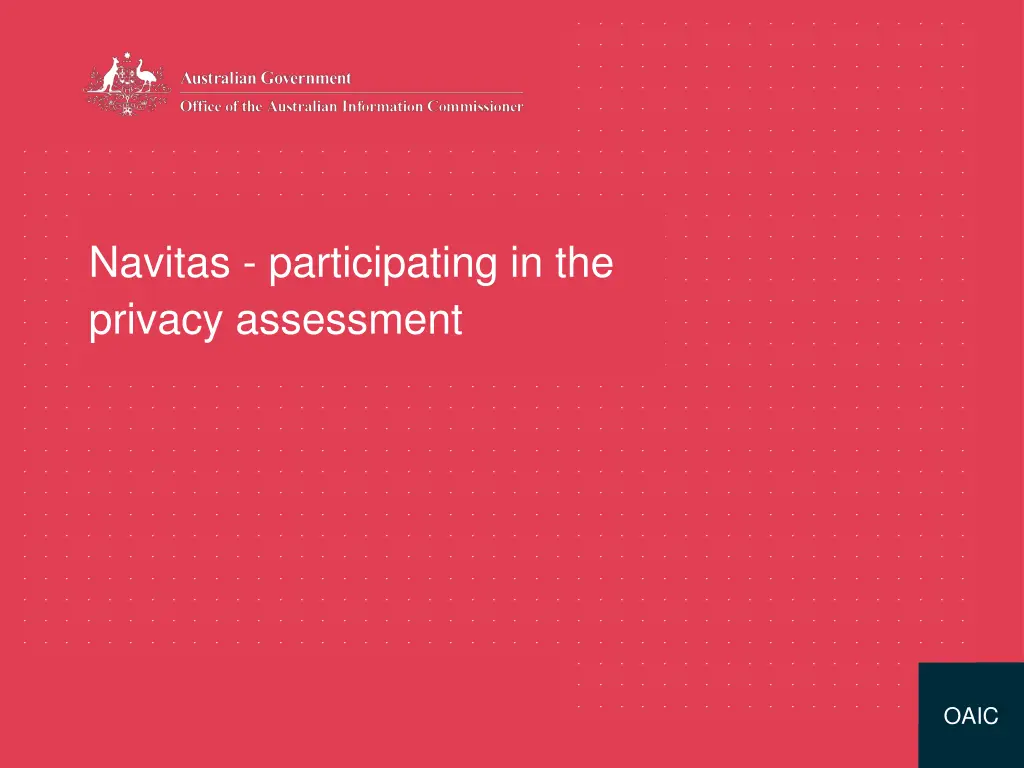 navitas participating in the privacy assessment