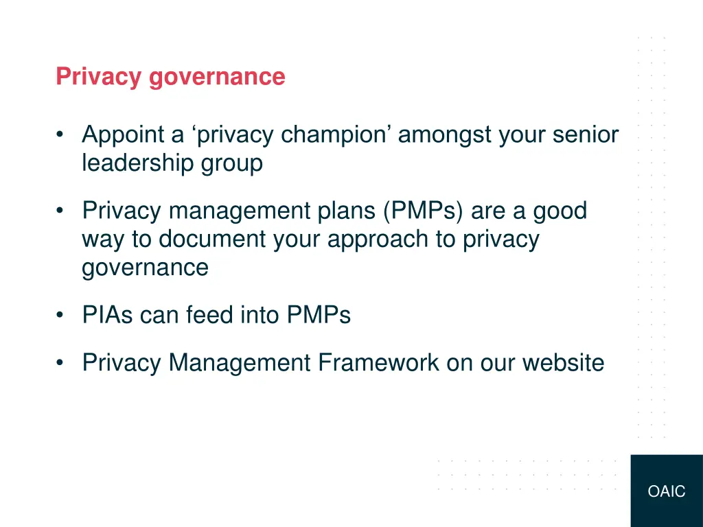 privacy governance