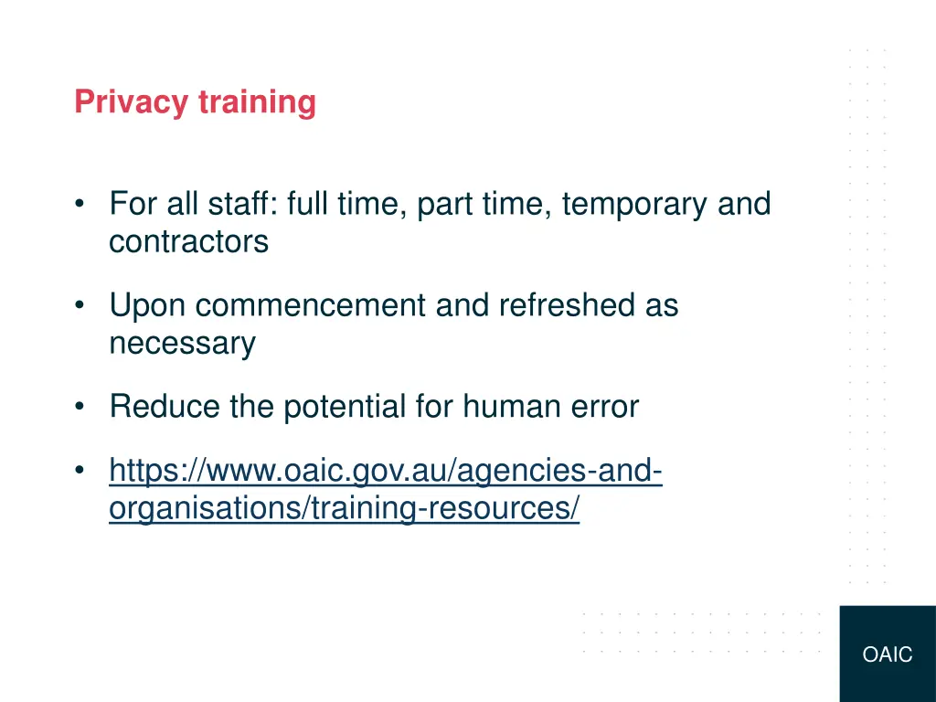 privacy training