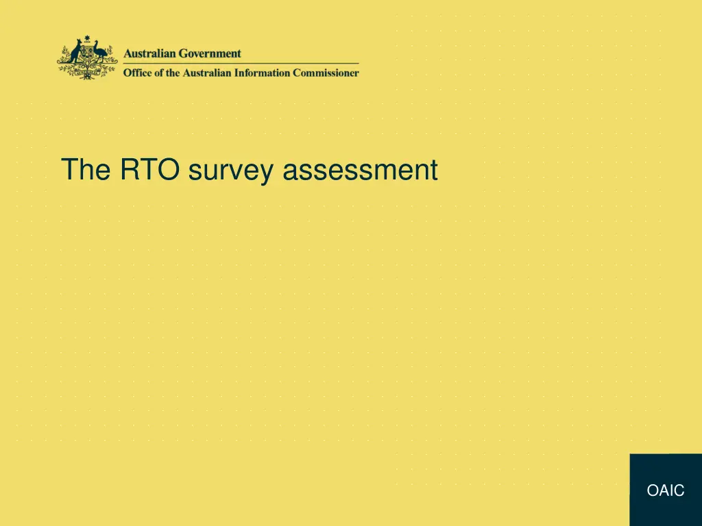 the rto survey assessment