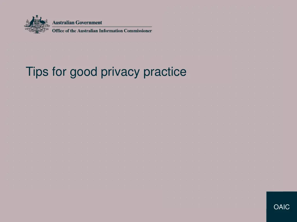 tips for good privacy practice