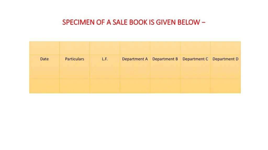 specimen of a sale book is given below specimen