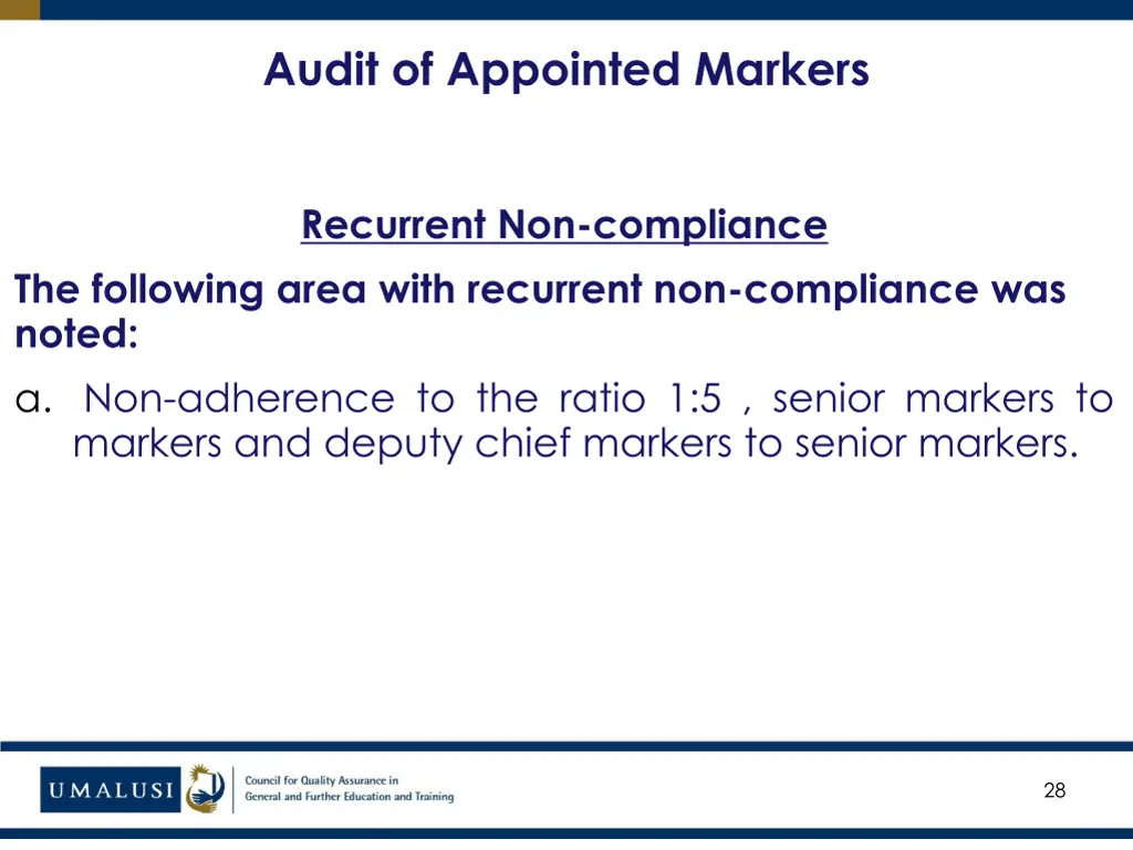 audit of appointed markers 2