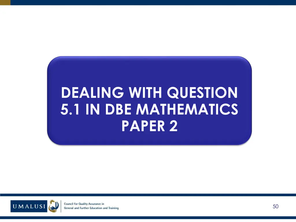 dealing with question 5 1 in dbe mathematics