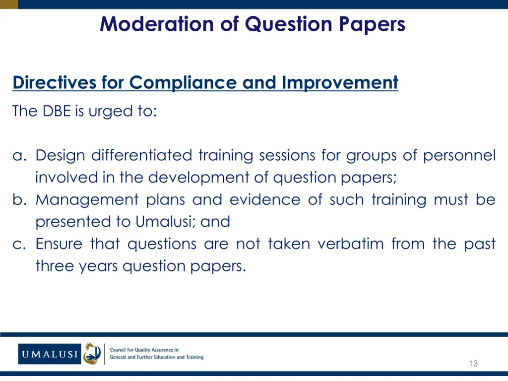 moderation of question papers 2