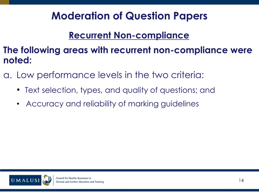 moderation of question papers 3