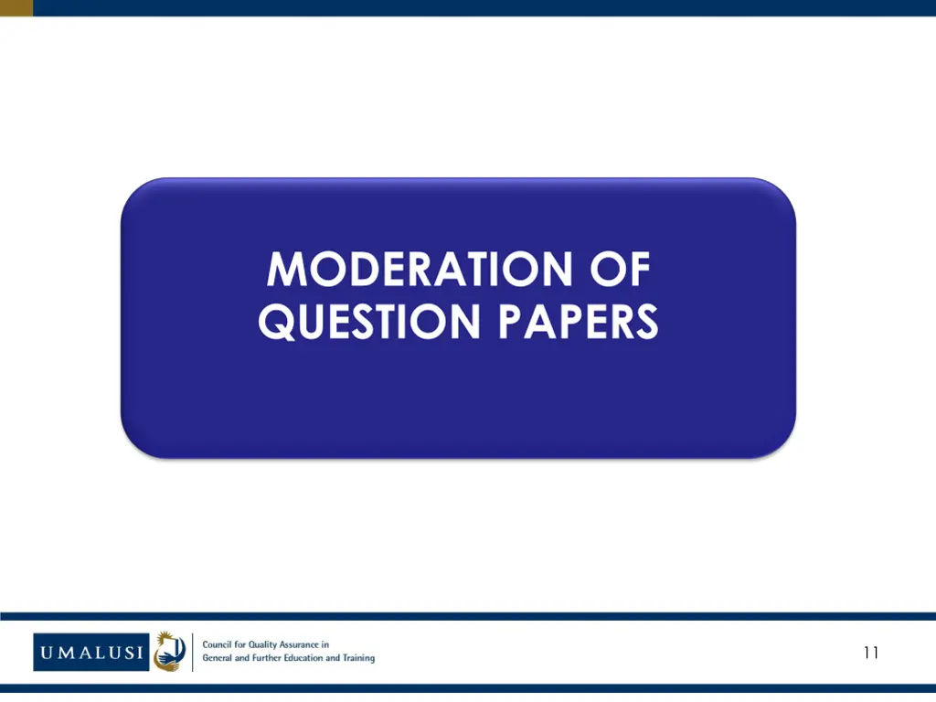 moderation of question papers