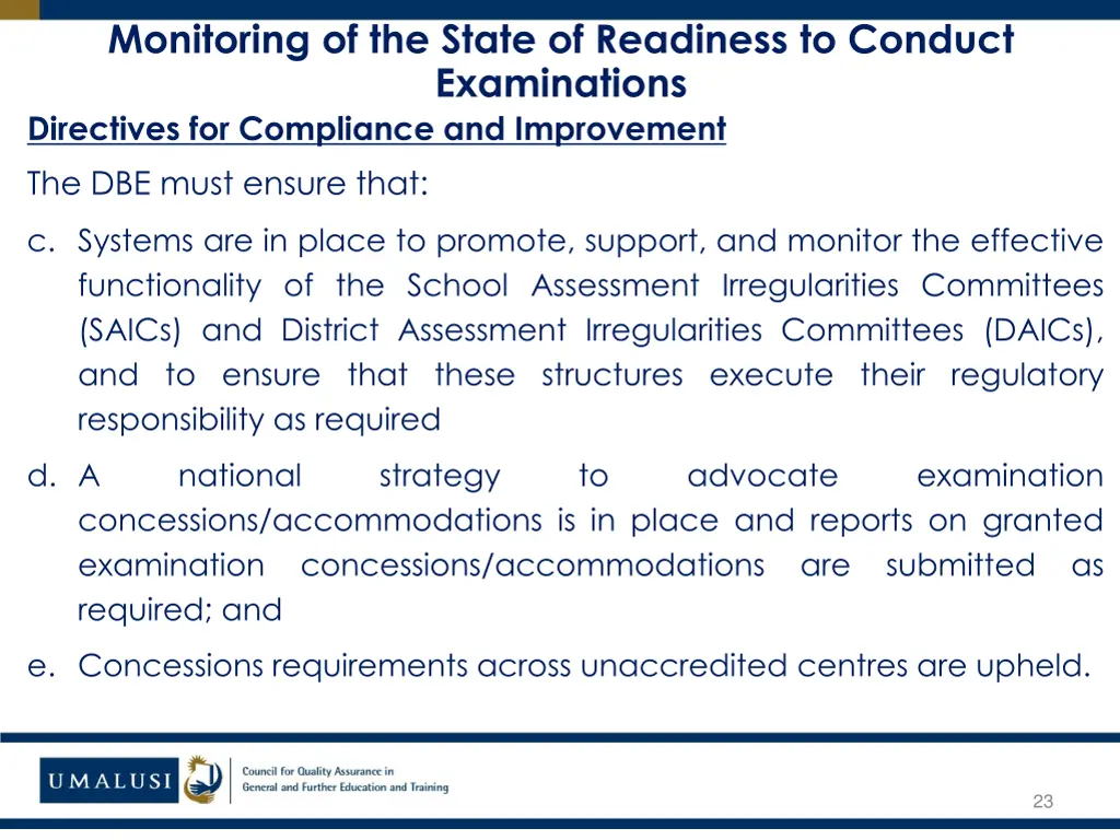 monitoring of the state of readiness to conduct