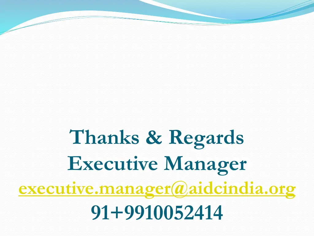 thanks regards executive manager executive