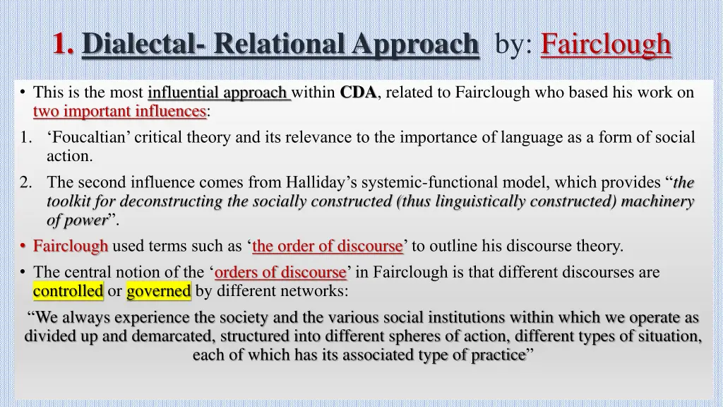 1 dialectal relational approach by fairclough