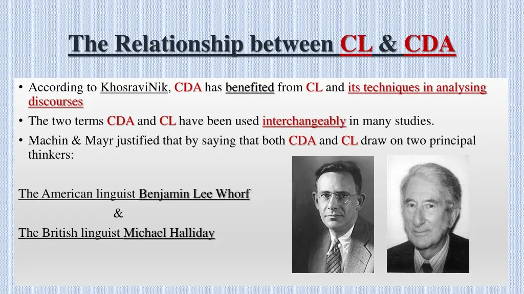 the relationship between cl cda