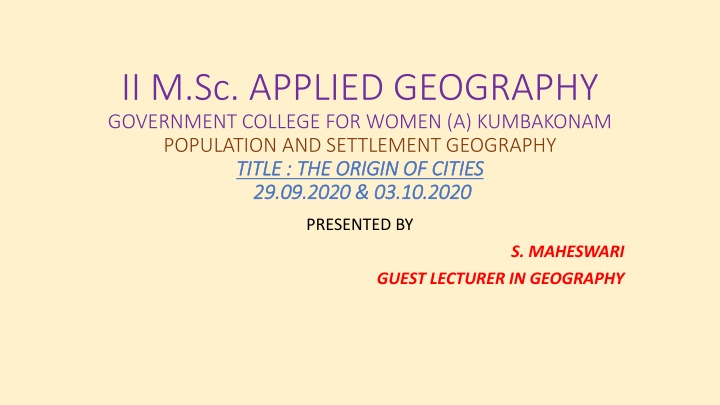 ii m sc applied geography government college