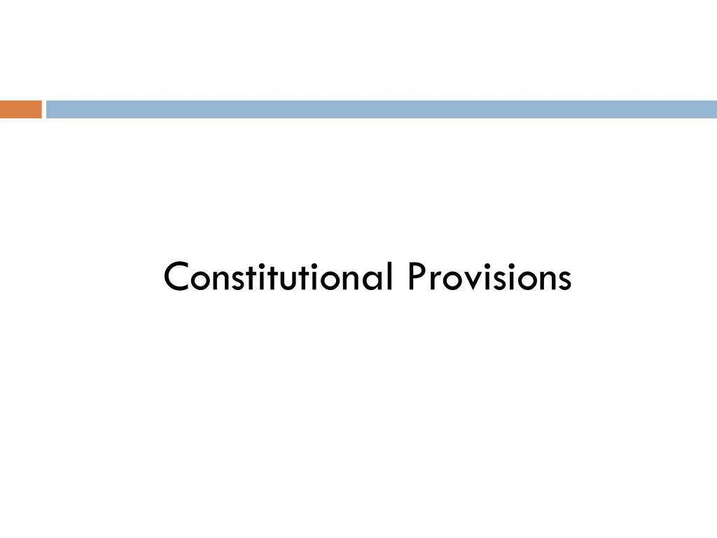 constitutional provisions