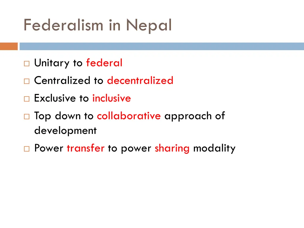 federalism in nepal