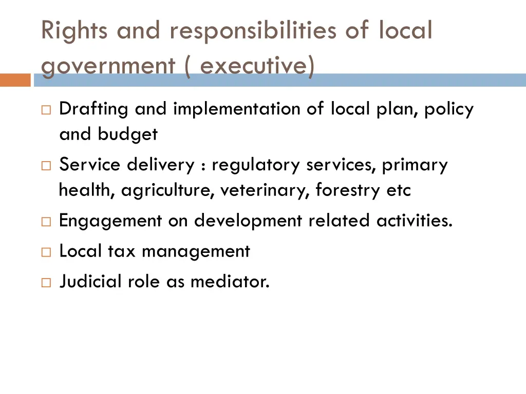 rights and responsibilities of local government