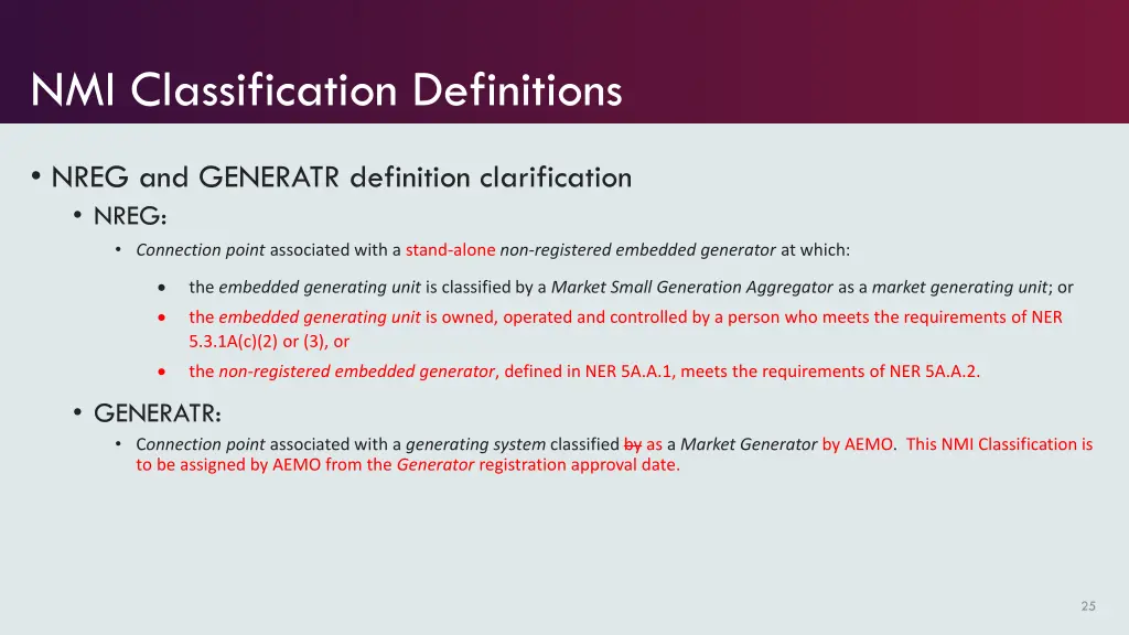 nmi classification definitions 1