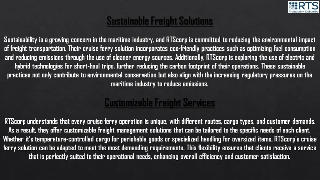 sustainable freight solutions