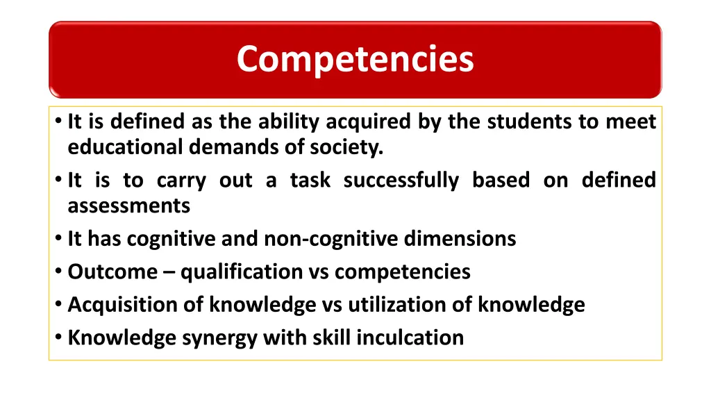 competencies