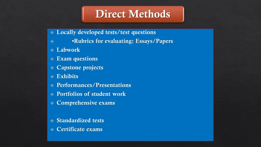 direct methods