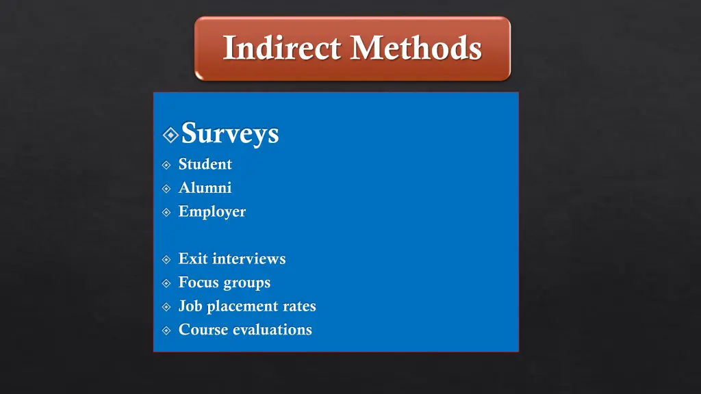 indirect methods