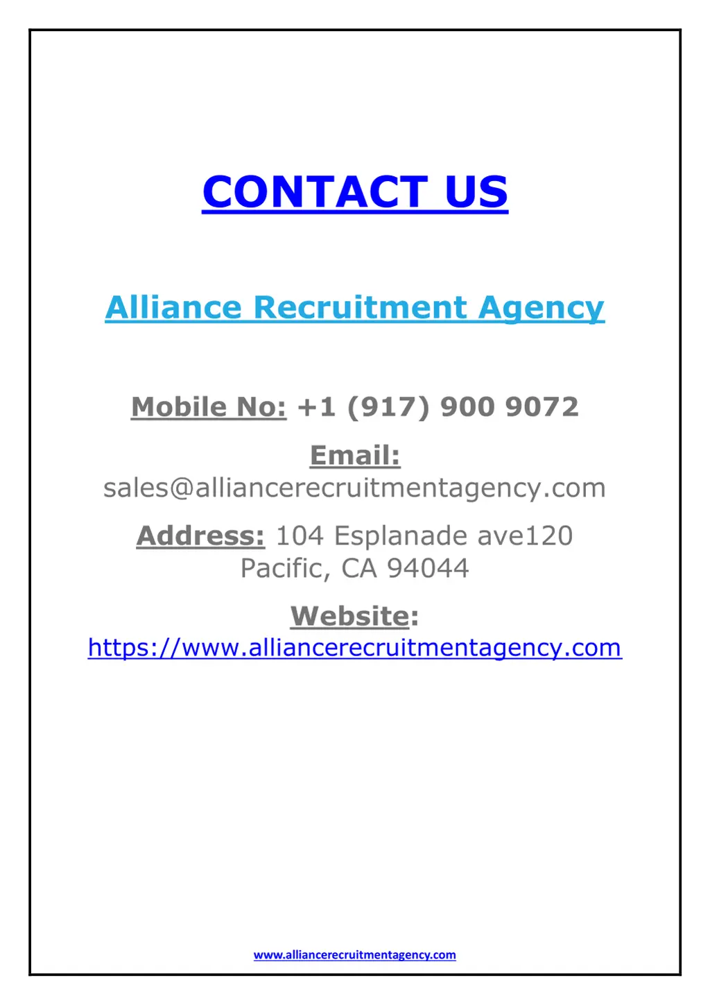 contact us