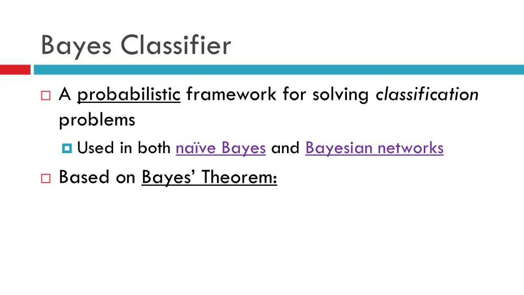 bayes classifier