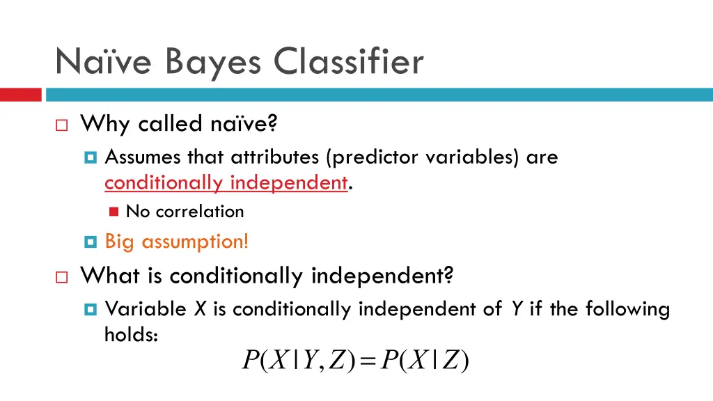 na ve bayes classifier