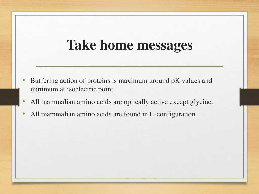 take home messages 1