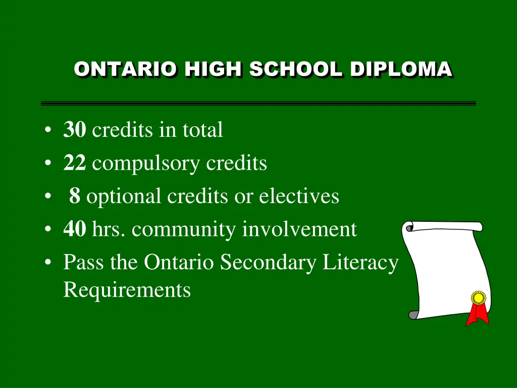 ontario high school diploma