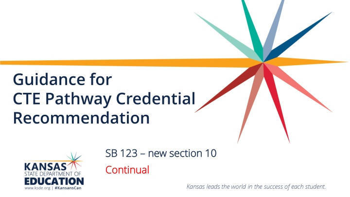 guidance for cte pathway credential recommendation